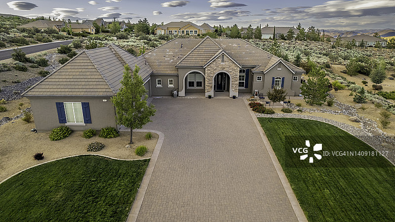 内华达州的大型住宅外观图片素材