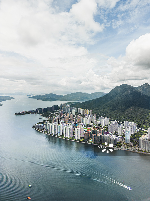 沙田马鞍山鸟瞰图图片素材
