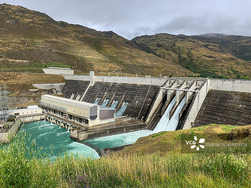 克莱德大坝发电站，新西兰图片素材