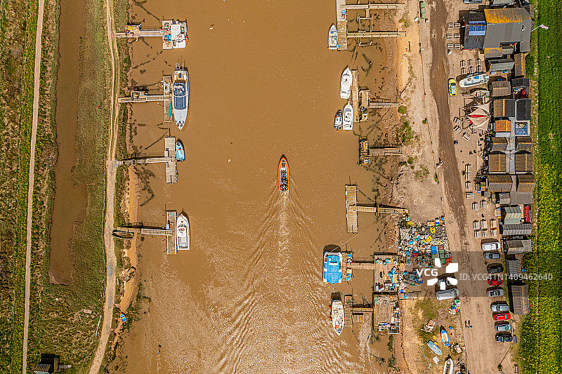 萨福克郡布莱斯河的航拍照片图片素材