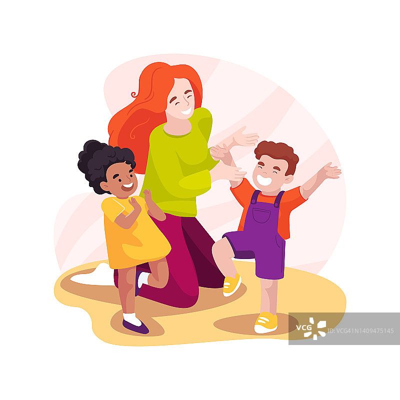 单脚站立卡通矢量图图片素材