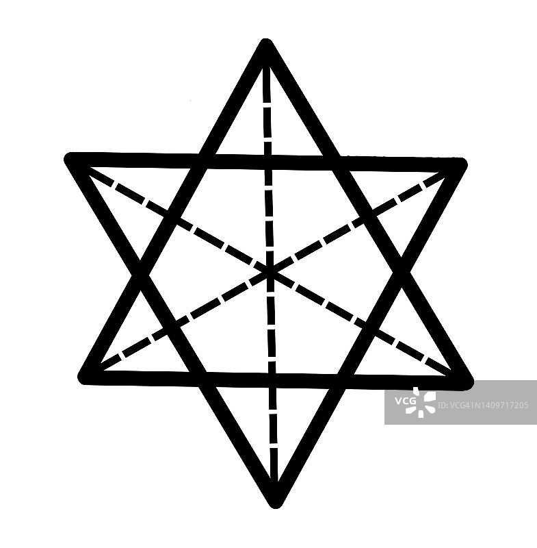 五角星古版画图片素材