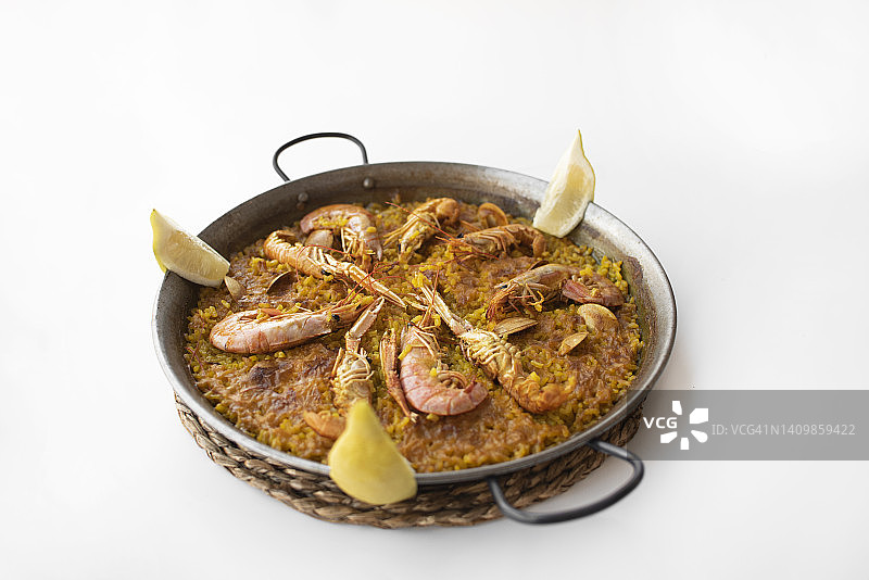 传统西班牙海鲜烩饭图片素材