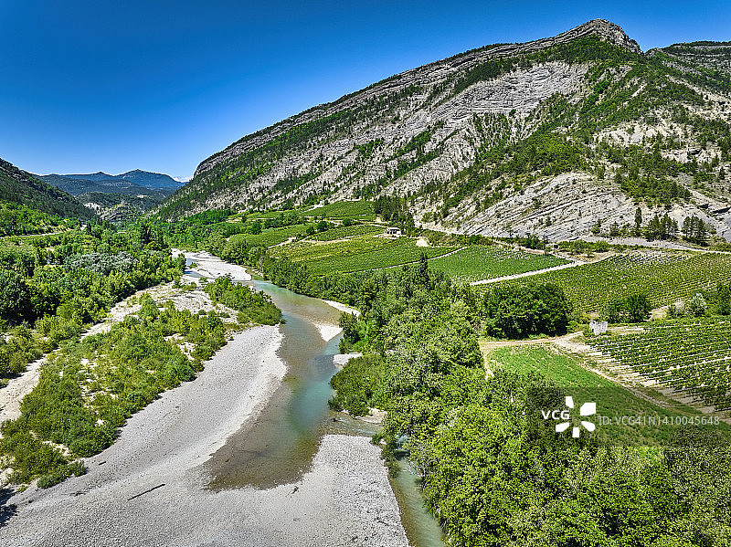 法国德龙省普罗旺斯地区的德龙河谷图片素材