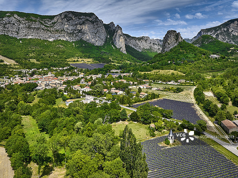 普罗旺斯德龙省的索乌村，法国图片素材