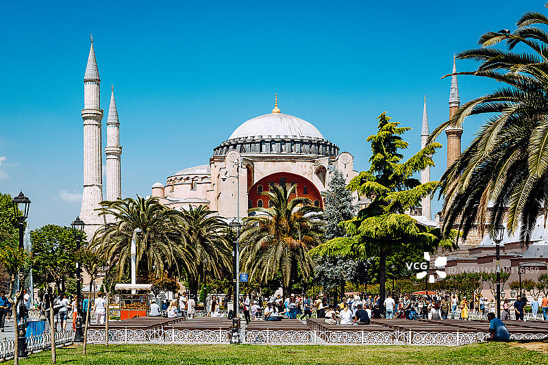 土耳其伊斯坦布尔的圣索菲亚大教堂图片素材
