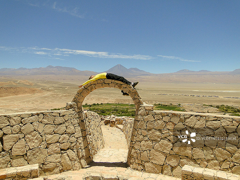 阿塔卡马沙漠的考古遗址图片素材