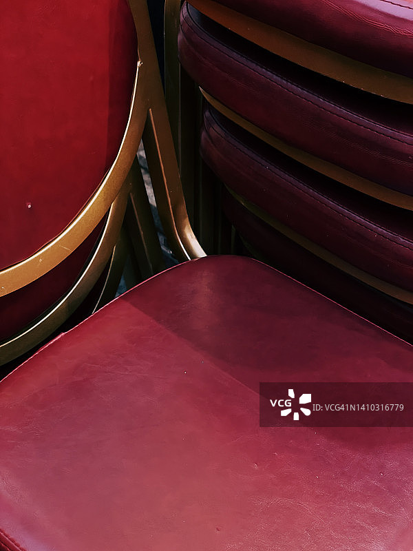 红色塑料座椅背景图案图片素材