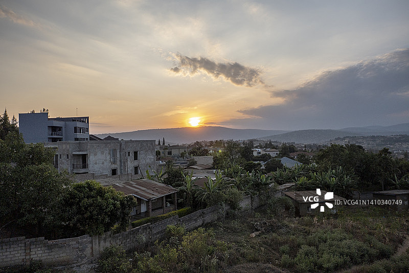 卢旺达的日落图片素材