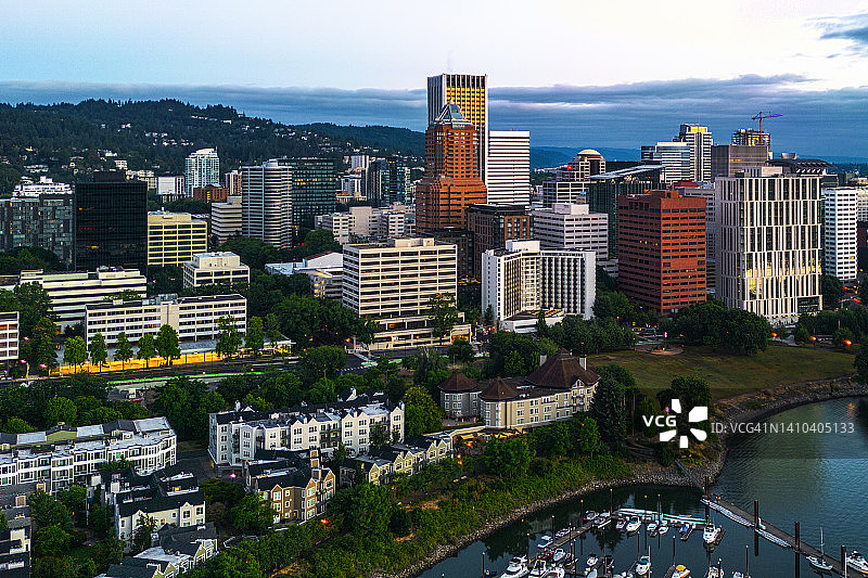 波特兰日出前图片素材