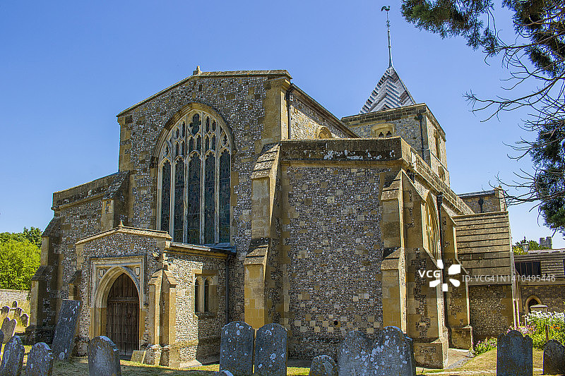 英格兰西萨塞克斯阿伦德尔圣尼古拉斯教堂图片素材