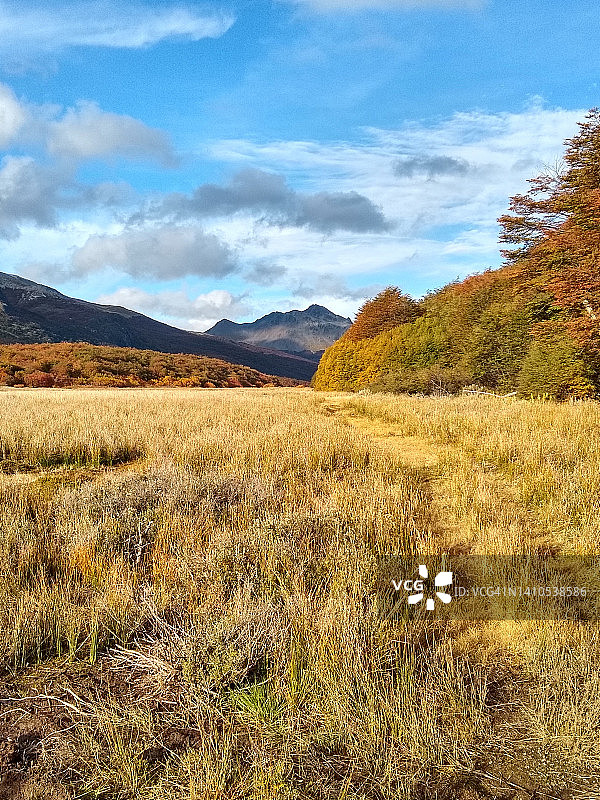 埃斯梅拉达湖步道，巴塔哥尼亚图片素材