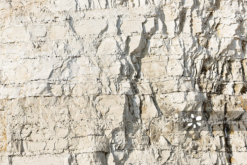 英国东萨塞克斯七姐妹悬崖的白垩岩面特写图片素材