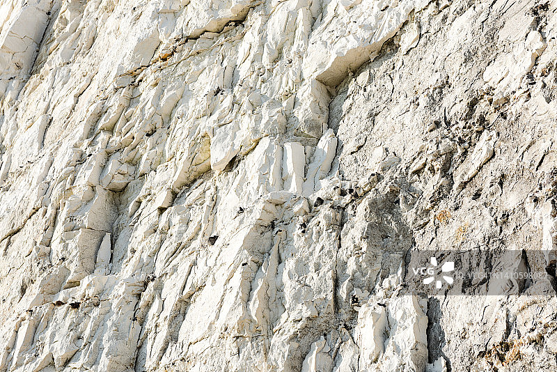 英国东萨塞克斯七姐妹悬崖的白垩岩面特写图片素材