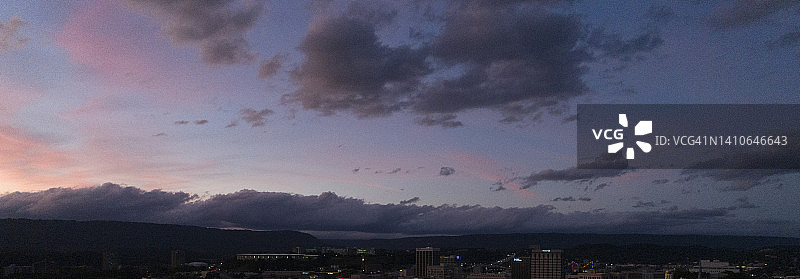 云的类型：日落到夜空图片素材