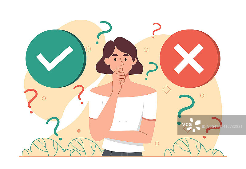 是或否概念图片素材