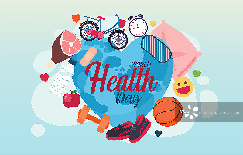 世界健康日概念，全球国际活动中的医疗保健与健康保护图片素材