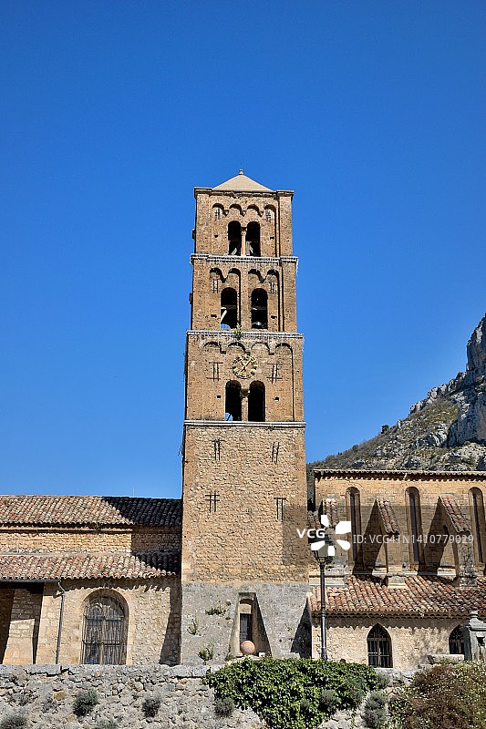 穆斯捷尔-圣玛丽圣母升天教堂钟楼图片素材