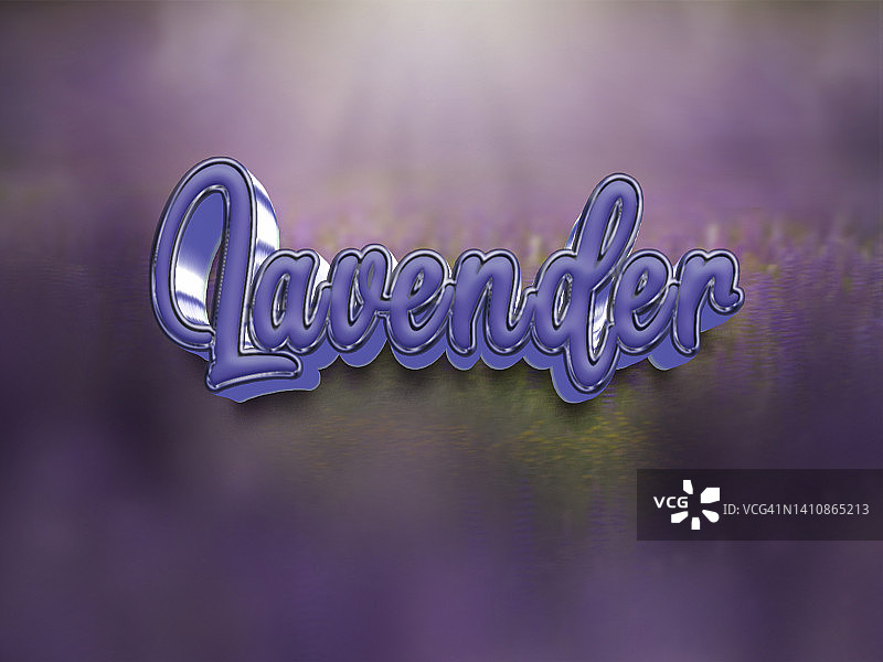 薰衣草，3D效果图片素材