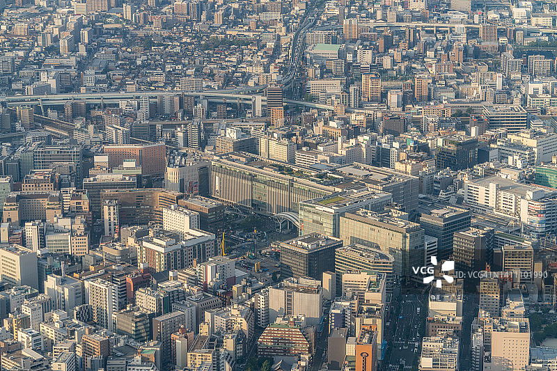 日本福冈市飞机航拍景观图片素材