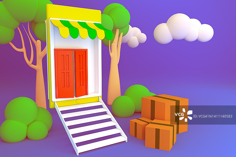 网上购物图片素材