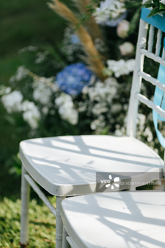 婚礼上的白色椅子图片素材