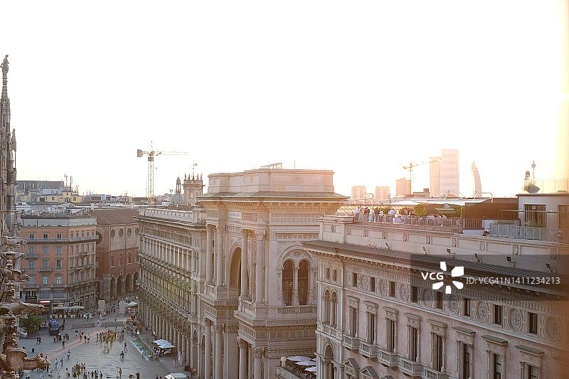 米兰的维托里奥·埃马努埃莱二世拱廊图片素材