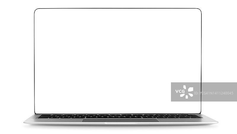 白色背景上的笔记本电脑图片素材