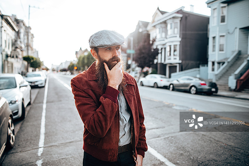 在旧金山的时尚人士肖像图片素材