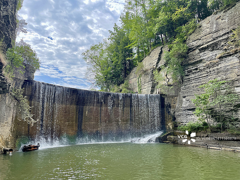 纽约州伊萨卡第二水坝图片素材