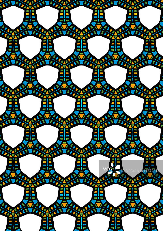 美洲部落风格的彩色图案图片素材