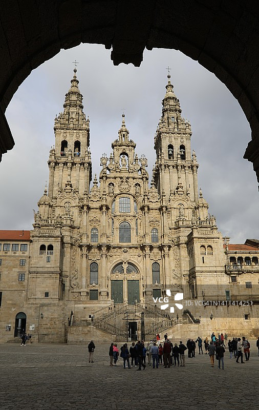 圣地亚哥-德孔波斯特拉大教堂，朝圣之路世界遗产图片素材