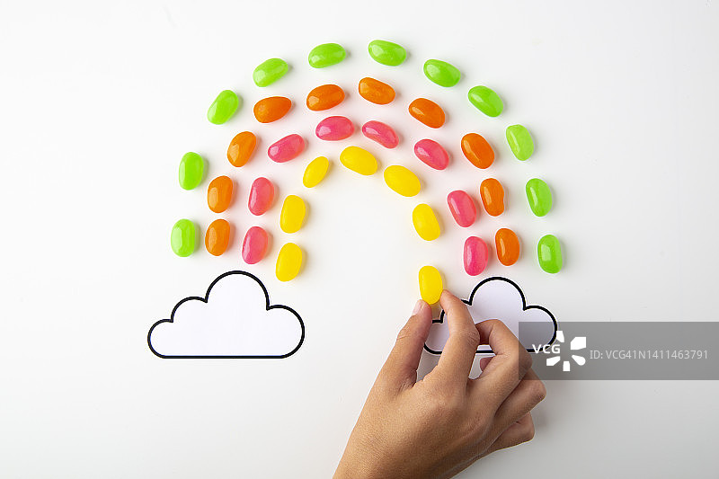 果冻豆彩虹图片素材