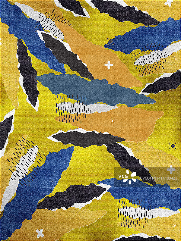 橙色、蓝色和黄色的抽象背景图片素材