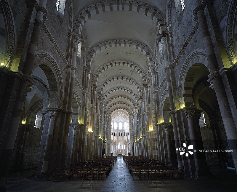 韦泽莱的修道院教堂图片素材