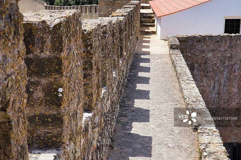 葡萄牙奥比多斯古城墙图片素材