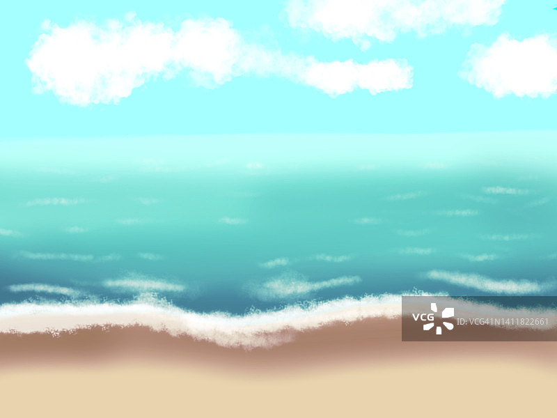 海滩 maritime 景观插画图片素材