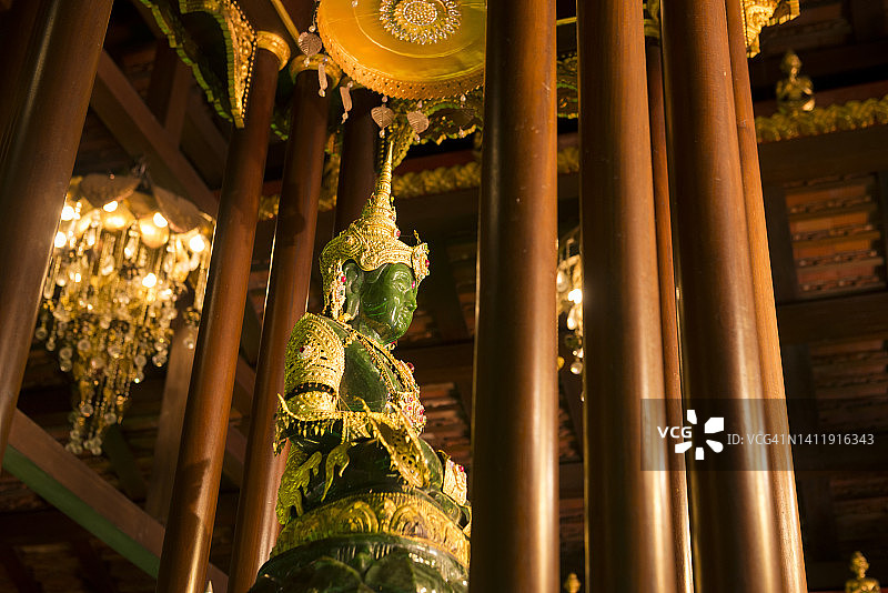 泰国清莱的玉佛复制品特写图片素材