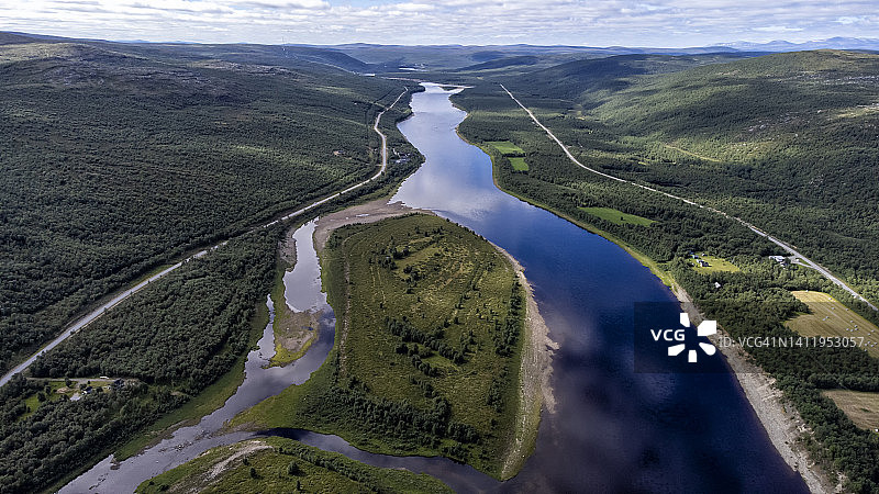 塔纳河（芬兰和挪威的边界）图片素材
