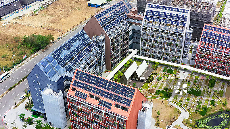 圆形村庄航拍图片素材