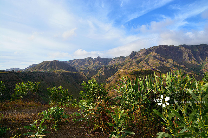 马拉盖塔山，圣地亚哥岛，佛得角图片素材