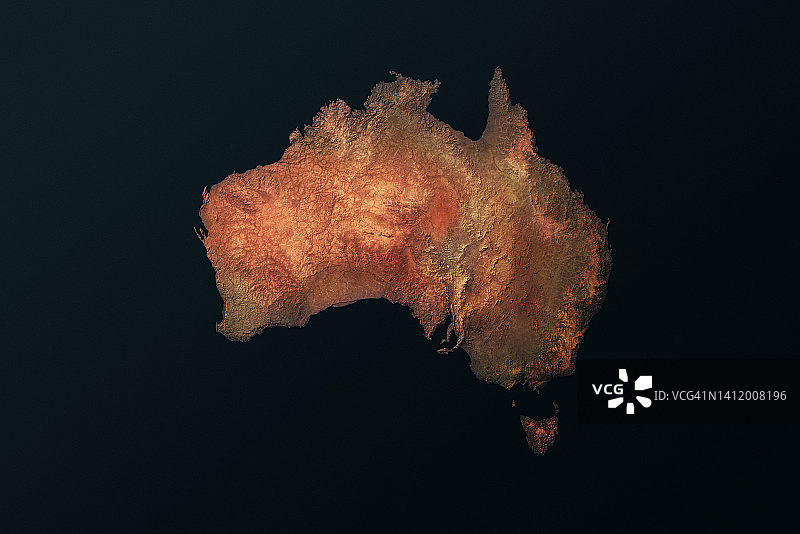 澳大利亚热力图数字图像图片素材