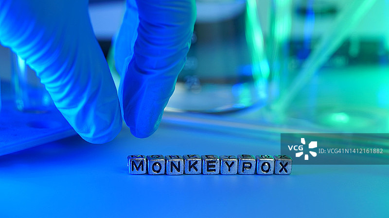 实验室背景猴痘概念照片图片素材