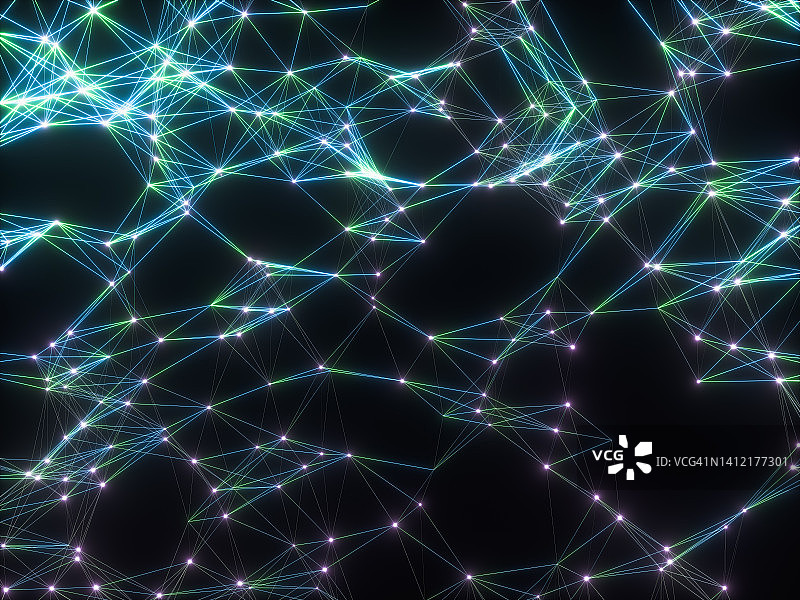 抽象粒子连接网络背景图片素材