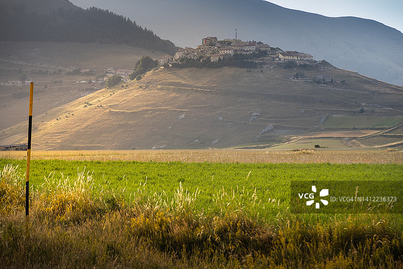 意大利翁布里亚诺尔恰的卡斯特卢乔图片素材