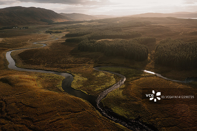 苏格兰高地航拍图片素材