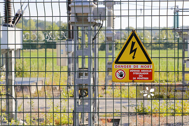 法国塞纳-马恩省的变电站图片素材