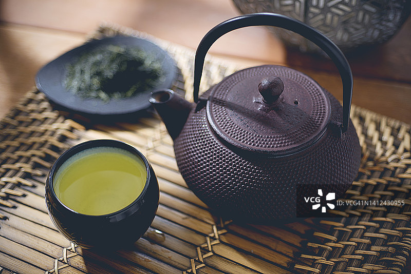 绿茶组合静物图片素材