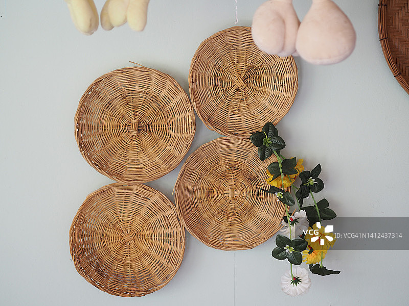 柳条编织工艺品图片素材