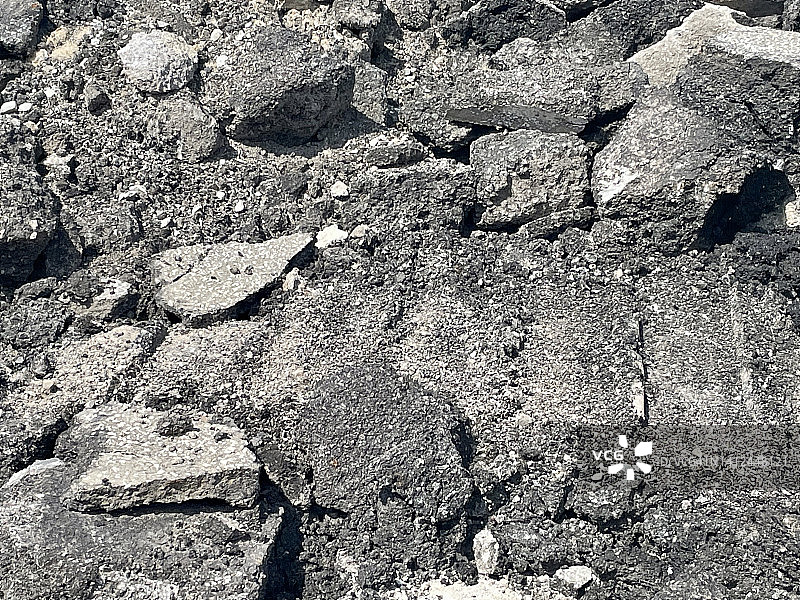 破碎的沥青材料图片素材